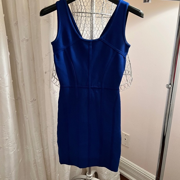 BCBG Royal Blue Fitted Dress - Picture 1 of 7